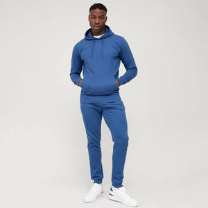 Chándal de Invierno para Hombre con Capucha, Color Sólido, Tejido de Forro Polar Ecológico y Ligero, Ropa Casual Cómoda, Corte Regular, Uso Diario - Product Image 1