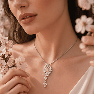 Collier pendentif floral en diamant jaune cultivé en laboratoire, coupe marquise, poire, ovale, bijoux fins élégants et luxueux, cadeau pour femme - Product Image 1