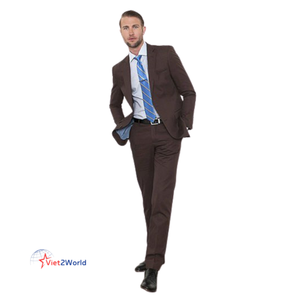 Costume deux pièces d'affaires pour hommes élégants ensemble grande taille couleur unie simple boutonnage fermeture éclair braguette design à la mode respirant - Product Image 3