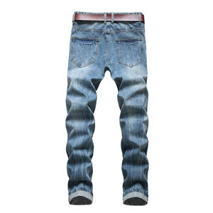 OEM Custom <b>High</b> Quality <b>Men's</b> Straight Fit Winter Casual <b>Jeans</b> with Medium Wash Denim <b>for</b> Ultimate Comfort and Style - Product Image 1