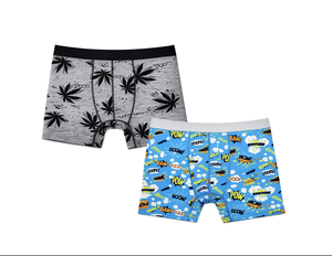 Caleçons Boxers en Coton pour Hommes – Extensibles, Confortables, Respirants, Taille Mi-Haute, Logo Personnalisé, Impression Numérique, Fabriqués en Chine, Marque Privée - Product Image 1