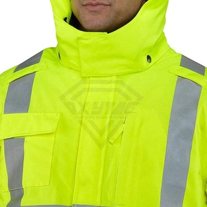 แจ็กเก็ตเพื่อความปลอดภัยกันน้ำของผู้ชายชุดทำงานแบบมีซิปรูดสไตล์ตามสั่ง - Product Image 3