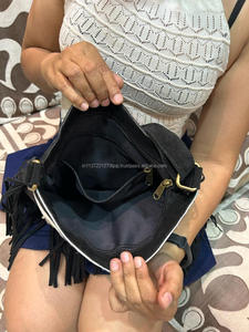 Nuevo estilo occidental pelo en piel oculta bolsos con flecos de cuero genuino de alta calidad estilo bohemio mujeres bolsos cruzados con flecos de cuero Real - Product Image 6