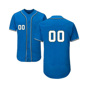 Camiseta de béisbol de equipo personalizada para hombre, Camiseta con cuello en V de secado rápido antibacteriana de malla transpirable con botones de poliéster 100% para la universidad deportiva - Product Image 2