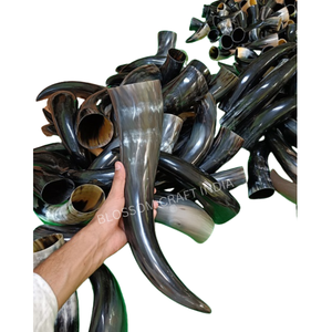 Corne à boire en cuir de vache naturelle de haute qualité avec sangle en cuir, gobelet à boire en corne de bœuf véritable, taille personnalisée au prix le plus bas - Product Image 6