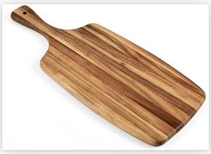 Tabla de cortar de madera de acacia con asa, tabla de cortar de queso duradera de alta calidad - Product Image 3