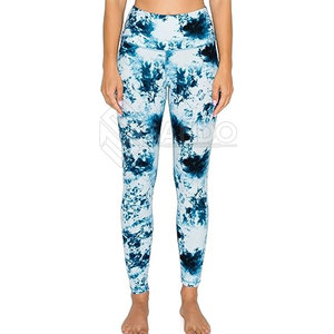 กางเกงเลกกิ้งผู้หญิงขายดี ลายมัดย้อม คุณภาพสูง แห้งเร็ว ระบายอากาศได้ดี เหมาะสำหรับโยคะ เอวยางยืด พิมพ์ลายแบบซับลิเมชั่น - Product Image 1