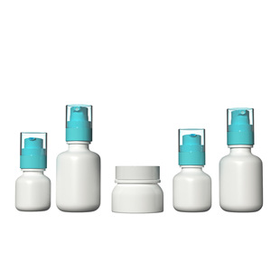 ขวดปั๊ม PET สีขาวเปล่าแบบเติมได้ พร้อมหัวปั๊มแบบกด ขนาด 100 มล. 120 มล. สำหรับใช้ในทางการแพทย์ ผลิตภัณฑ์ดูแลผิว อิมัลชั่น และคลินิก  รับทำโลโก้ตามสั่ง - Product Image 2