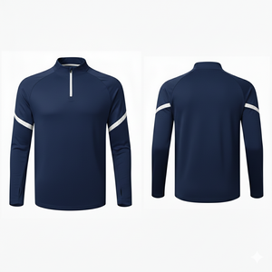 Chaqueta de Hurling con Cierre de Cremallera de un Cuarto, Talla Grande, con Logotipo Personalizado Estampado, 100% Poliéster, Antibacteriana, Unisex - Product Image 1