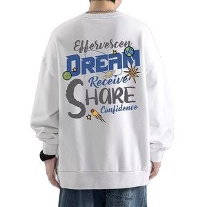 Sudadera de otoño para hombre, estampado coreano, manga larga, cordón, moda de calle, ropa para hombre, camiseta de albaricoque de cuello redondo de alta calidad - Product Image 1