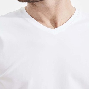Camiseta Hombre Transpirable Pima Cotton V-Neck Blanco - Product Image 2