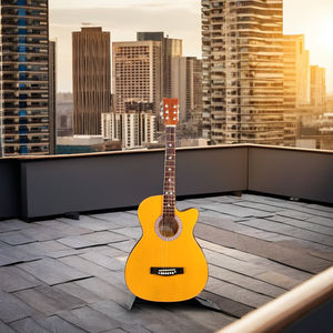 Premium SOLOBEAT A76 HK 41 pouces guitare Folk acoustique coupe finition bois naturel tilleul dos/côté ébène acajou/érable pour - Product Image 1