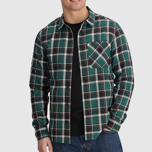 Chemises chaudes en molleton pour hommes automne hiver Chemises à manches longues à carreaux avec bouton de revers Vente en gros Chemise pour hommes à la mode Chemise décontractée à carreaux vintage - Product Image 5