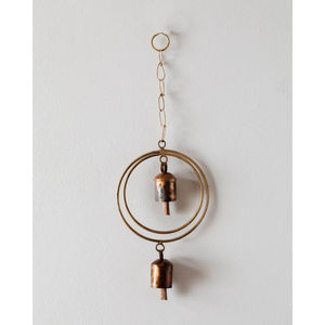 Finest Quality Gold <b>Metal</b> Hanging Bells Unique Heart Design Wall Hanging Bells Perfect For Home <b>Garden</b> Decoration On-Sale - Product Image 5