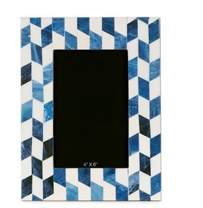 Cadre photo en bois et os fait à la main, écologique - Art mural rustique tribal bohème par des artisans indiens - Product Image 5