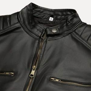 Nuevo aspecto clásico, gran personalidad, recién llegado, chaqueta de cuero de motorista para hombre, chaqueta de cuero impermeable con artículo fresco para hombre - Product Image 2