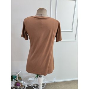 Chemisier en viscose à manches courtes et col en V pour femme, 35462 - Rose - Product Image 5