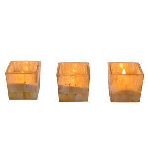 Bougeoirs vintage en aluminium faits à la main en nacre pour bougies chauffe-plat, décoration intérieure, Saint-Valentin, Pâques, Noël, mariages, festivals - Product Image 1