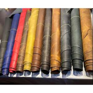 Rouleau de cuir grainé brillant multicolore à prix raisonnable, fabrication fiable de feuilles de cuir véritable de grande qualité - Product Image 6