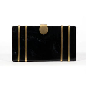 Bolso de mano de resina brillante de lujo para cena de fiesta de boda diseño elegante hecho a mano de La India - Product Image 1