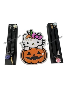 Pince à épiler pour extensions de cils avec embout doré isolé, revêtement en poudre noire à 90 degrés, avec breloques et plaque à cils, logo personnalisé, outil de beauté - Product Image 6