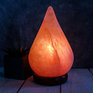 Lámpara de Sal del Himalaya Hecha a Mano en Forma de Lágrima, Cristal de Roca Rosa Natural, Lámpara de Noche para Mesa, Decoración para el Hogar, Artículo de Regalo - Product Image 6
