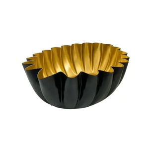 Cuenco para servir chocolate de metal dorado de la más alta calidad, respetuoso con el medio ambiente, cuenco moderno para servir postres y dulces de mesa para bodas - Product Image 5