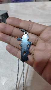 Pendentif Hanumanji avec Gada et Yantra en cuivre, collier de protection spirituelle, chaîne de collier, collier de force divine pour hommes et femmes - Product Image 3