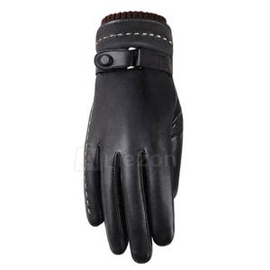 Gants en cuir confortables avec bout des doigts compatible avec l'écran tactile Gants en cuir en matériau respirant doux - Product Image 5