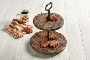 Plateau de service à plusieurs niveaux Sentiment en bois Plateau de charcuterie Plateau de fromage Plateau décoratif Taille personnalisée Couleur bois naturel - Product Image 2