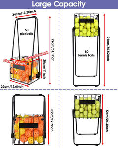 Colector de pelotas de tenis y Pickleball portátil Pickleball Retriever Basket Gatherer Picker Container para recoger y almacenar - Product Image 3