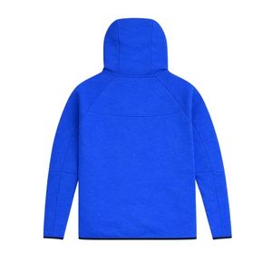 Tuta Sportiva da Uomo in Pile Tecnico con Giacca a Vento con Zip Intera e Cappuccio e Pantaloni Jogger Blu Royal per Allenamento Atletico - Product Image 4