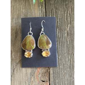 Navajo Handcrafted Multi Stone <b>Sterling</b> <b>Silver</b> <b>Drop</b> <b>Earrings</b> - Product Image 4