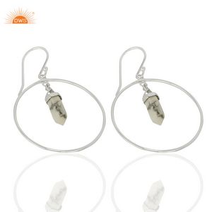 Pendientes colgantes de piedras preciosas de howlita Natural de plata de ley más vendidos para mujer, regalo para ella, fabricante de joyería personalizada - Product Image 3