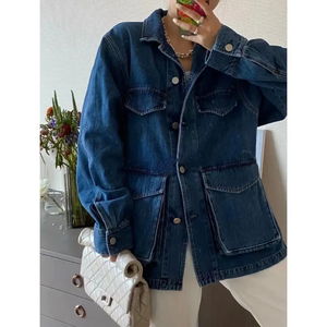 Custom Mens Denim Vintage Washed Destroy Desgastado Agujero Chaqueta OEM Bolsillos Chaqueta de mezclilla para las mujeres - Product Image 3