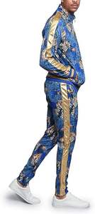 Vente en gros de survêtement polaire personnalisable grande taille pour hommes, veste à fermeture éclair décontractée et respirante, ensemble de pantalons, imprimé du Pakistan pour l'hiver - Product Image 2