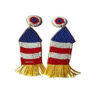 Pendientes colgantes de botella de ginebra de zafiro hechos a mano-Joyería única con cuentas-Regalo para ella - Product Image 2