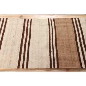 Vintage 2.4x8.9 ft Rug, Runner Turkish Rug, <b>Brown</b> Geometric <b>Wool</b> Rug - Product Image 3