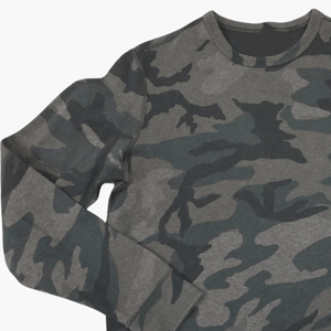 Camo Design Crew Neck Sudadera Algodón Blended Streetwear Basics Top para hombre - Product Image 4