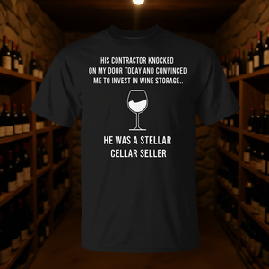 Stellar Cellar Seller Wine Investor T-Shirt Adulte Unisexe 100% Coton - Product Image 3