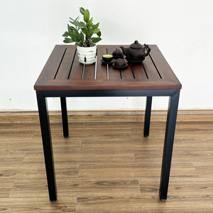 CBCF192 Modern Outdoor Cafe Table and Chair <b>Set</b> for 4 Durable Wood Panel <b>Restaurant</b> or Hotel Dining Bar Usage - Product Image 4