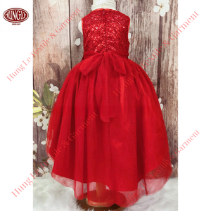 Robe de princesse à lacets de haute qualité pour les jours spéciaux avec de grands nœuds au poignet font briller les filles - Product Image 5