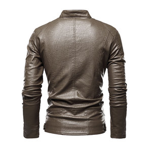 Chaqueta de Cuero para Hombre, Chaqueta de Motocicleta de Cuero Ligera para Uso Diario, Estilo Urbano y de Turismo - Product Image 2