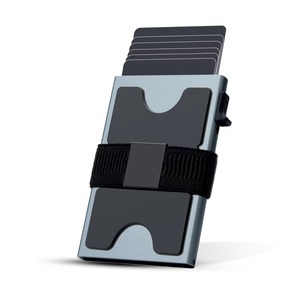 Tarjetero Metálico de Alta Calidad con Botón Desplegable, Protección RFID, Diseño Minimalista y Táctico para Hombre, Tarjetero de Aluminio - Product Image 3