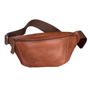 Nouveau design 2026 – Sac de poitrine en cuir véritable huilé marron, unisexe, style Crazy Horse, durable et portable, sac de voyage à bandoulière - Product Image 3