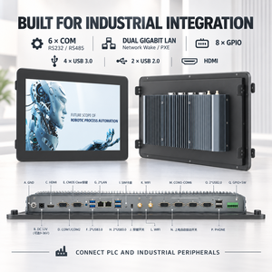 คอมพิวเตอร์อุตสาหกรรม Intel Panel PC ขนาด 23 6 นิ้ว รุ่น Core i5 i7 J6412 N97 หน้าจอสัมผัส 10 จุด แบบไม่มีพัดลม HMI สำหรับระบบอัตโนมัติในโรงงาน MES - Product Image 6
