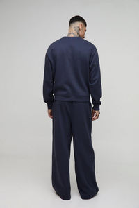 Newest Trending Design 100% Cotton Tracksuit Acid Wash Screen Printing Logo Stacked Trouser and Hoodie Oversized Tracksuit - Product Image 5