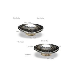 <b>Set</b> Of 2 Silver Color <b>Dessert</b> Serving <b>Bowl</b> With Premium Quality Aluminium Hammered Fruits Salad <b>Bowl</b> At Good Price - Product Image 6