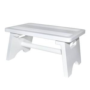 Well Home 'Ara' Sgabello e Pouf Multifunzionale Bianco Smontabile - Product Image 1