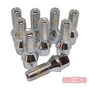 Emblemax สลักเกลียวล้อเหล็กโครเมียม2008-20ชิ้นและอุปกรณ์เสริมสำหรับกุญแจ VOLKS-FOX สลักเกลียวล้อ17 M14X1.5" - Product Image 3